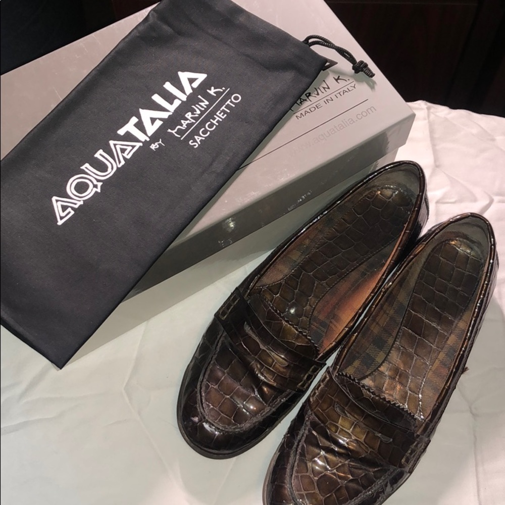Aquatalia Italian designer loafers